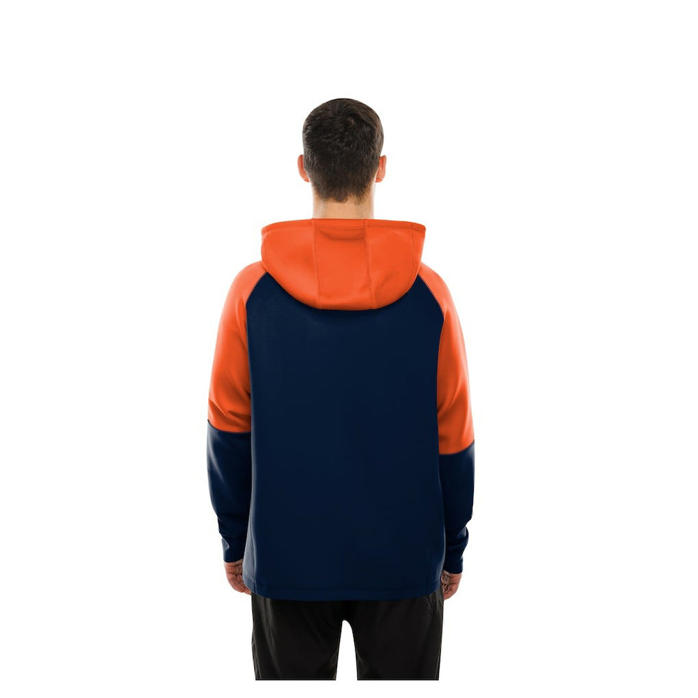 Chicago Bears New Era Combine Authentic Color Block Raglan Pullover Hoodie - Navy - NFL