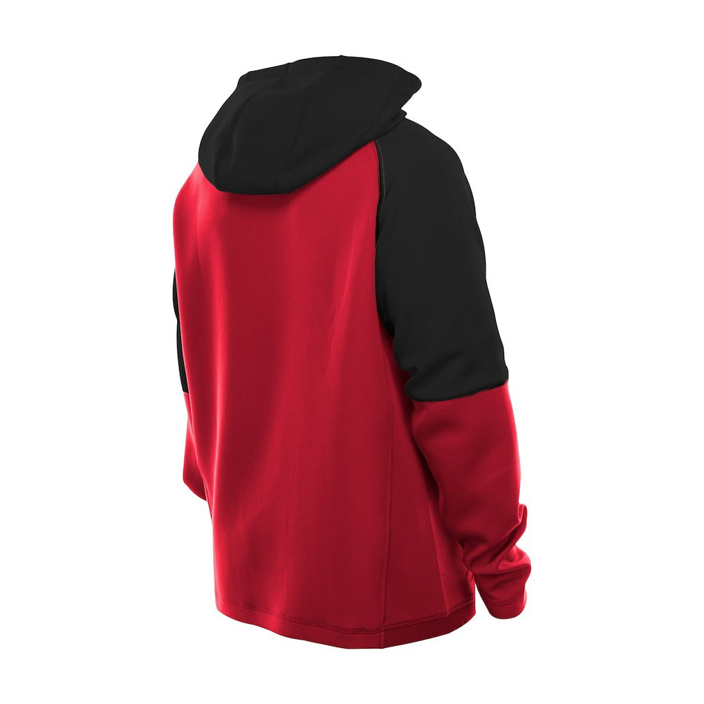 Atlanta Falcons New Era Combine Authentic Color Block Raglan Pullover Hoodie - Red - NFL