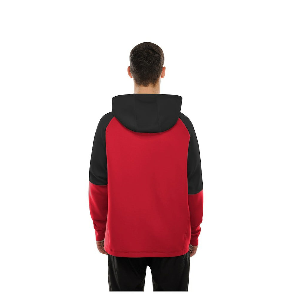 Atlanta Falcons New Era Combine Authentic Color Block Raglan Pullover Hoodie - Red - NFL