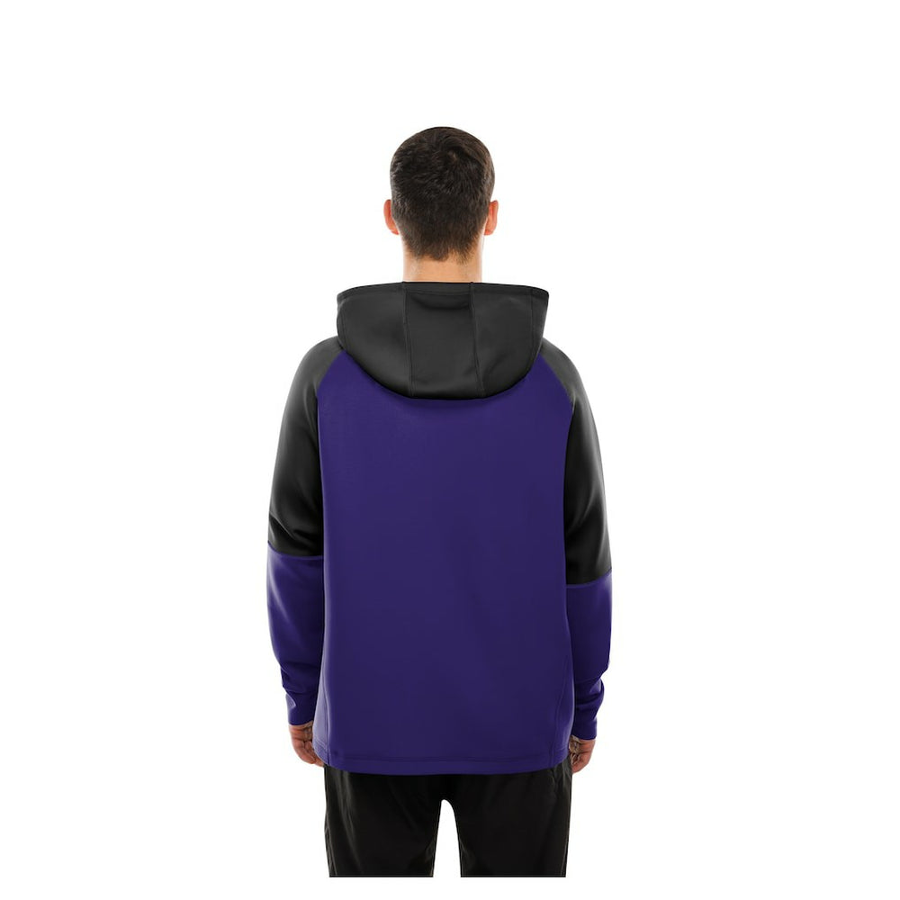 Baltimore Ravens New Era Combine Authentic Color Block Raglan Pullover Hoodie - Purple - NFL