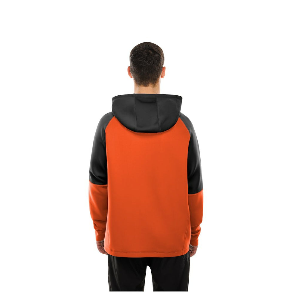 Cincinnati Bengals New Era Combine Authentic Color Block Raglan Pullover Hoodie - Orange - NFL
