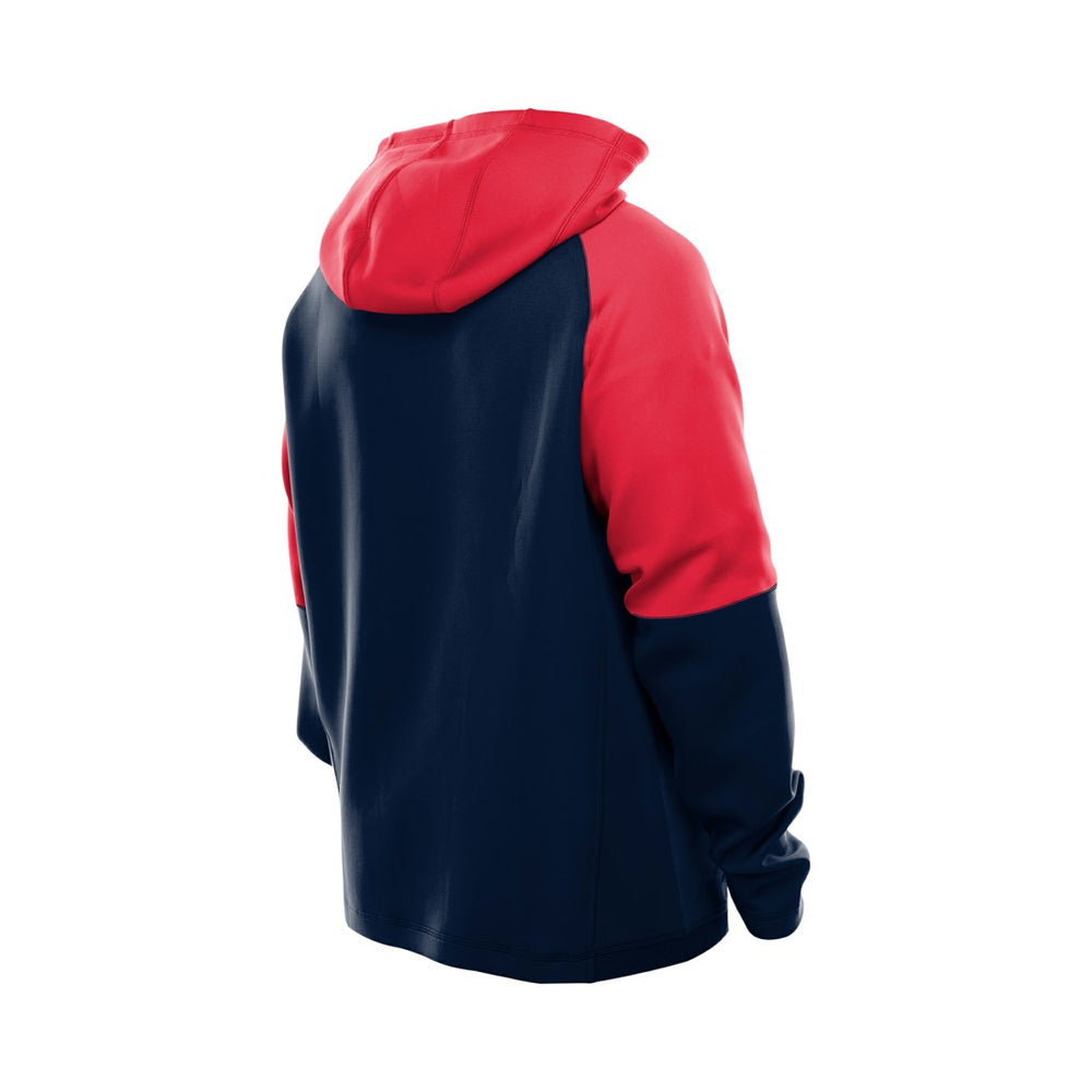 Houston Texans New Era Combine Authentic Color Block Raglan Pullover Hoodie - Navy - NFL