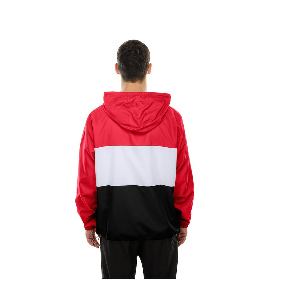 San Francisco 49ers New Era Ripstop Quarter-Zip Hooded Windbreaker - Scarlet - NFL