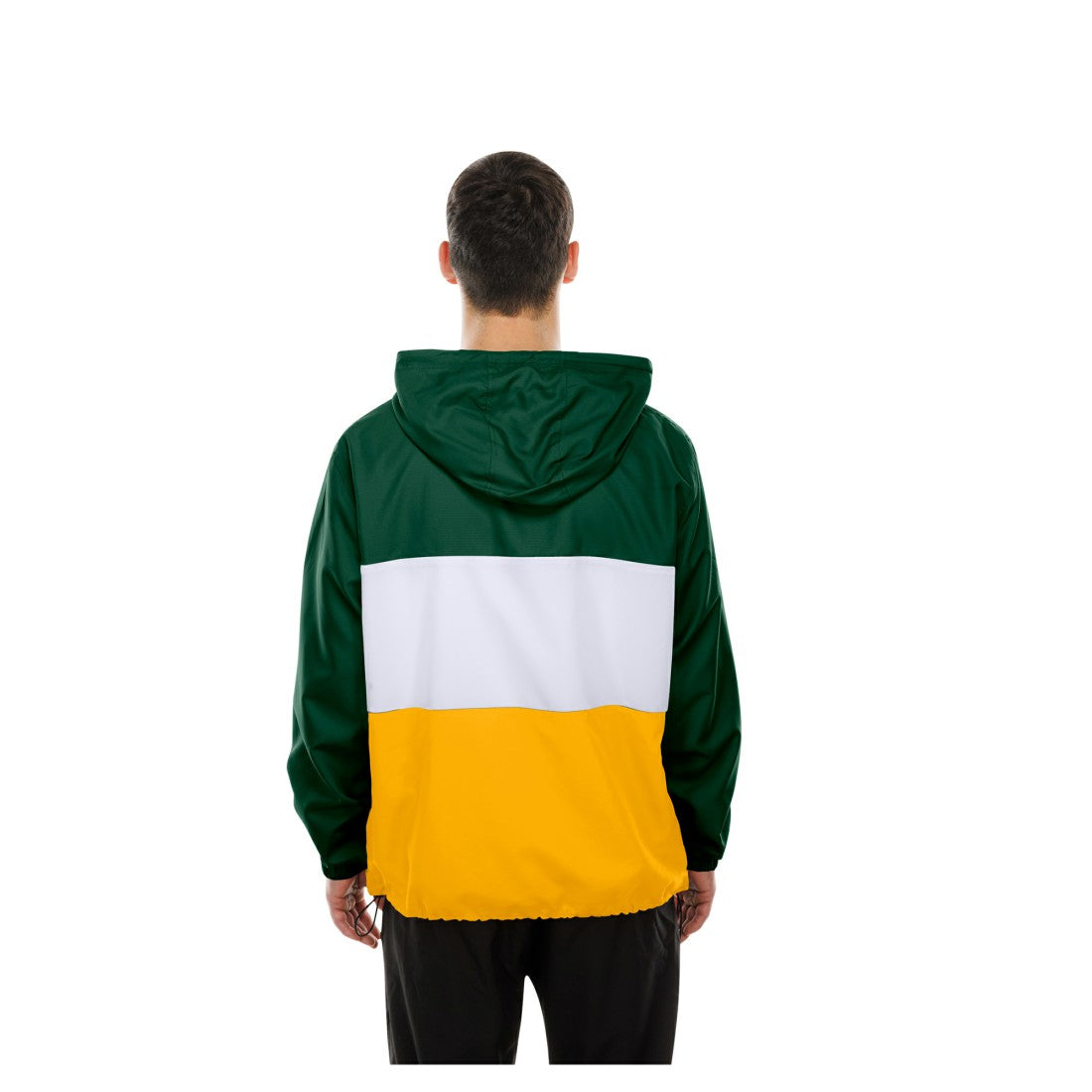 Green Bay Packers New Era Ripstop Quarter-Zip Hooded Windbreaker - Green - NFL