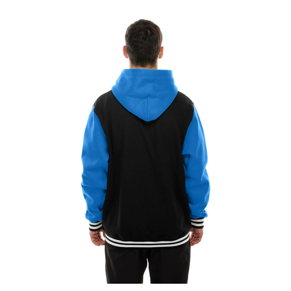 Detroit Lions New Era Full-Snap Fleece Hoodie Jacket - Black - NFL