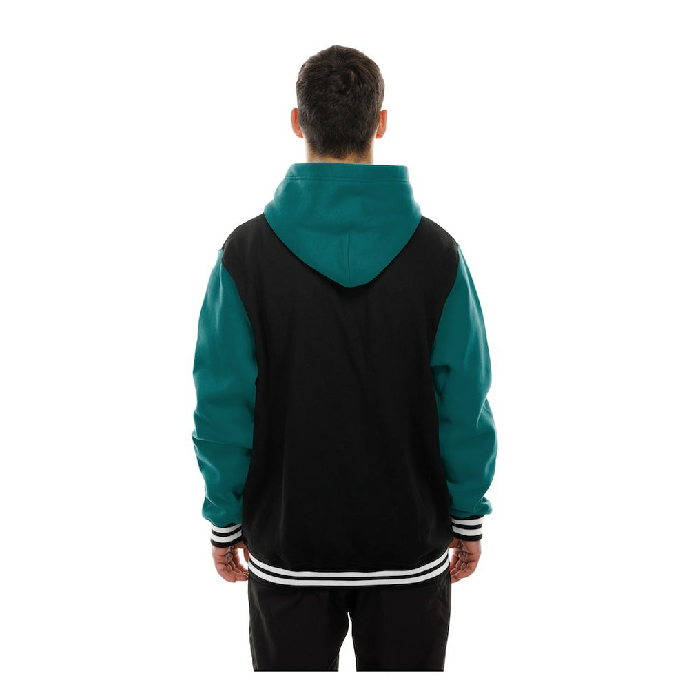 Miami Dolphins New Era Full-Snap Fleece Hoodie Jacket - Black - NFL