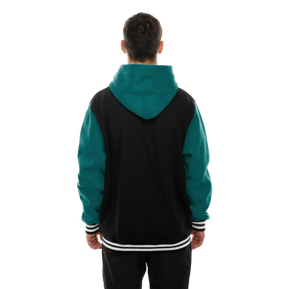 Miami Dolphins New Era Full-Snap Fleece Hoodie Jacket - Black - NFL