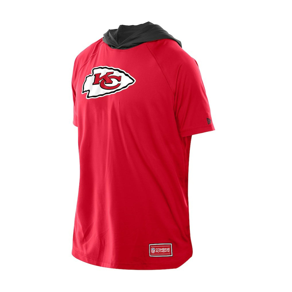 Kansas City Chiefs New Era Combine Authentic Hooded Raglan Short-Sleeve T-Shirt - Red - NFL