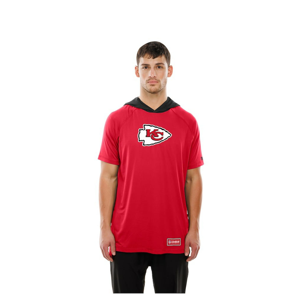 Kansas City Chiefs New Era Combine Authentic Hooded Raglan Short-Sleeve T-Shirt - Red - NFL