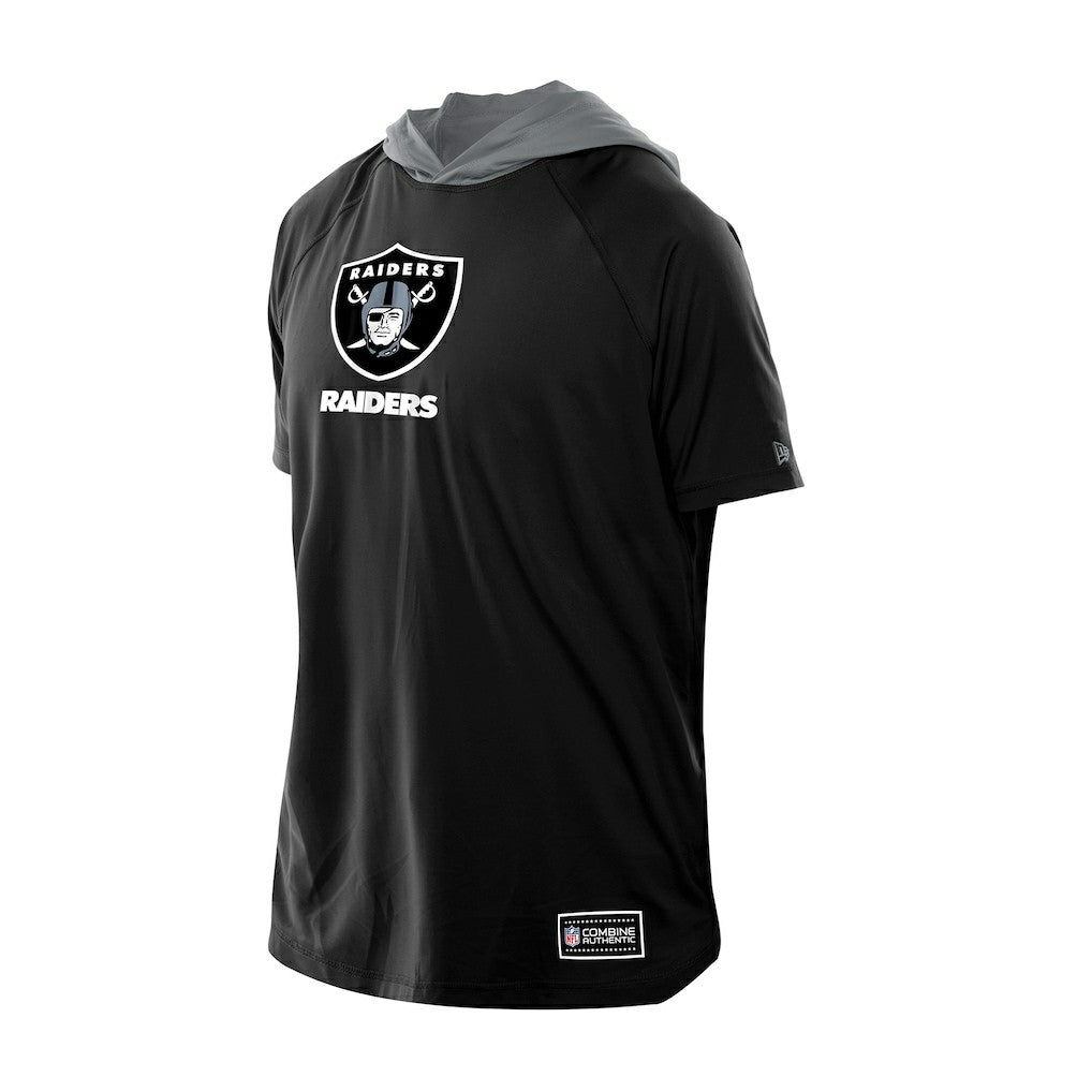 Las Vegas Raiders New Era Combine Authentic Hooded Raglan Short-Sleeve T-Shirt - Black - NFL