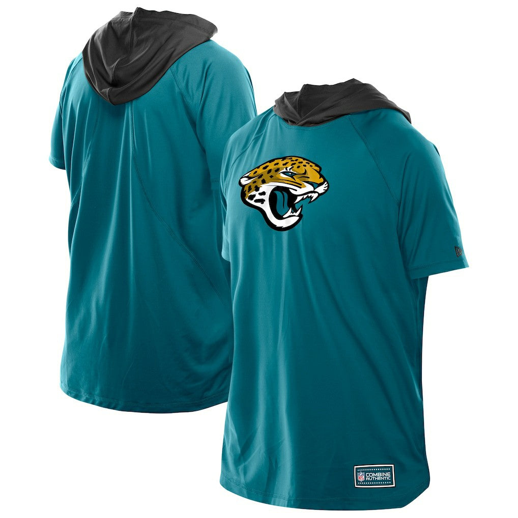 Jacksonville Jaguars New Era Combine Authentic Hooded Raglan Short-Sleeve T-Shirt - Teal - NFL