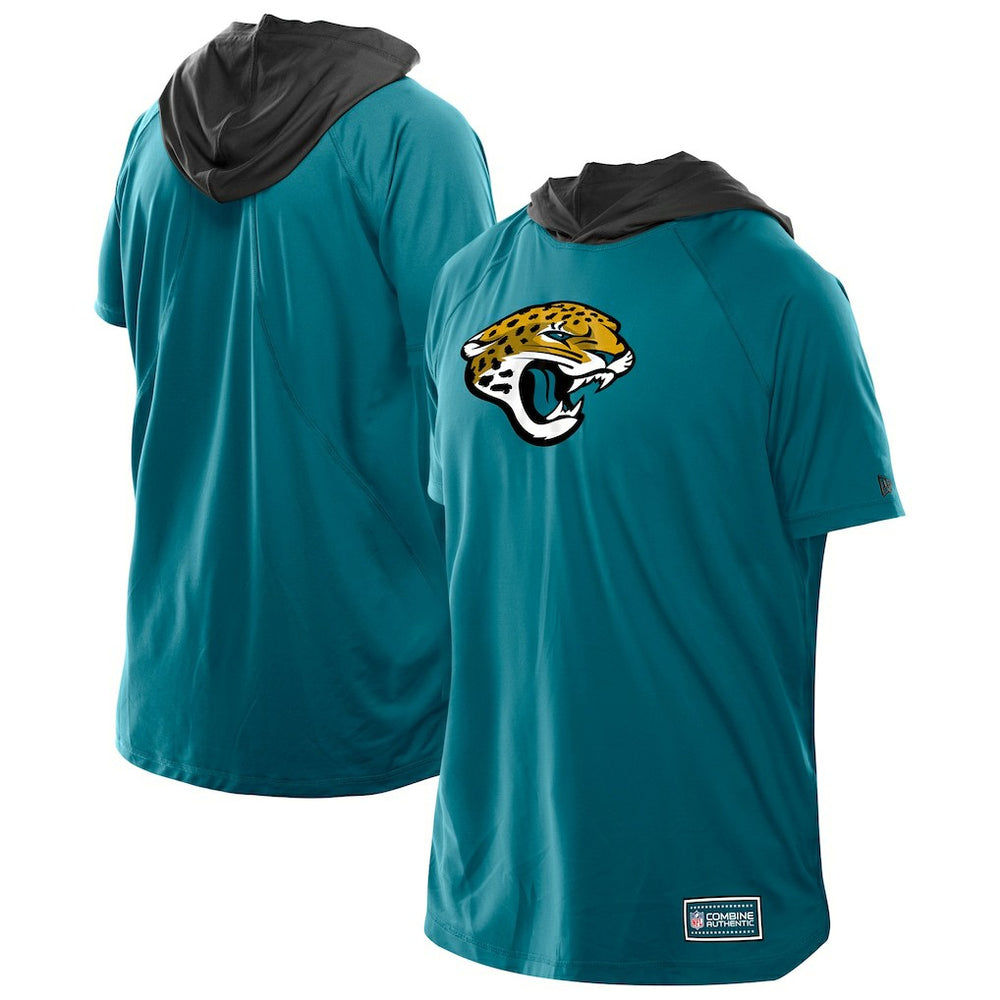 Jacksonville Jaguars New Era Combine Authentic Hooded Raglan Short-Sleeve T-Shirt - Teal - NFL