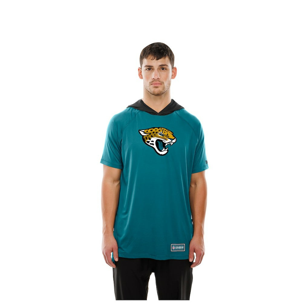 Jacksonville Jaguars New Era Combine Authentic Hooded Raglan Short-Sleeve T-Shirt - Teal - NFL