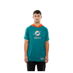 Miami Dolphins New Era Combine Authentic Hooded Raglan Short-Sleeve T-Shirt - Aqua - NFL