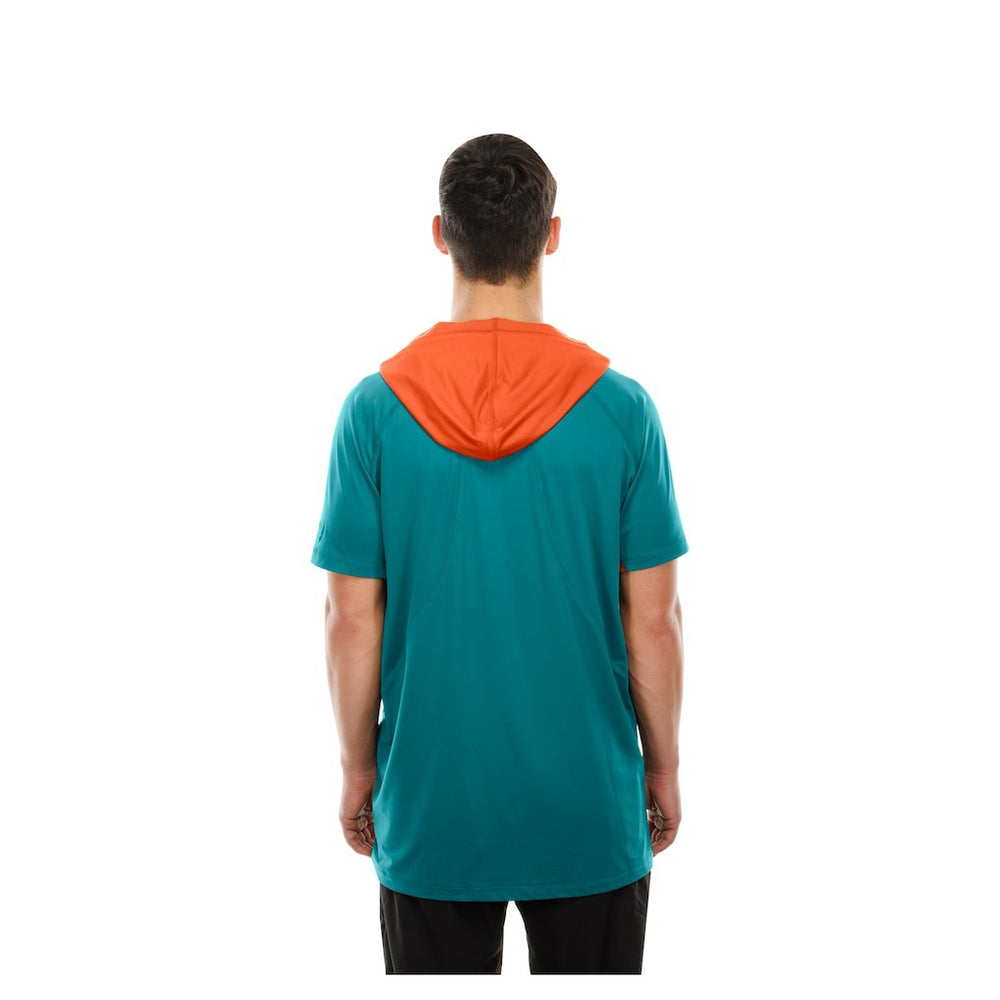 Miami Dolphins New Era Combine Authentic Hooded Raglan Short-Sleeve T-Shirt - Aqua - NFL