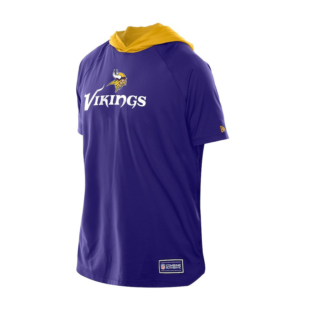 Minnesota Vikings New Era Combine Authentic Hooded Raglan Short-Sleeve T-Shirt - Purple - NFL