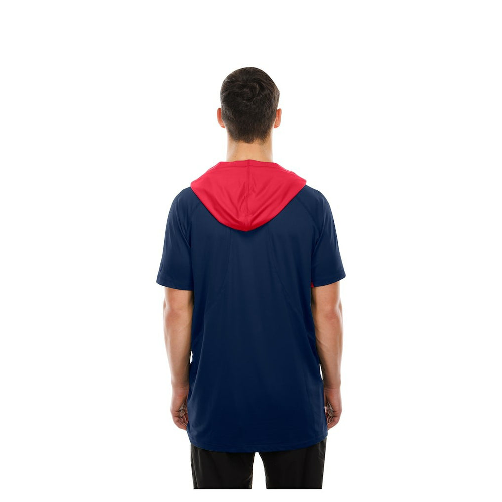 New England Patriots New Era Combine Authentic Hooded Raglan Short-Sleeve T-Shirt - Navy - NFL