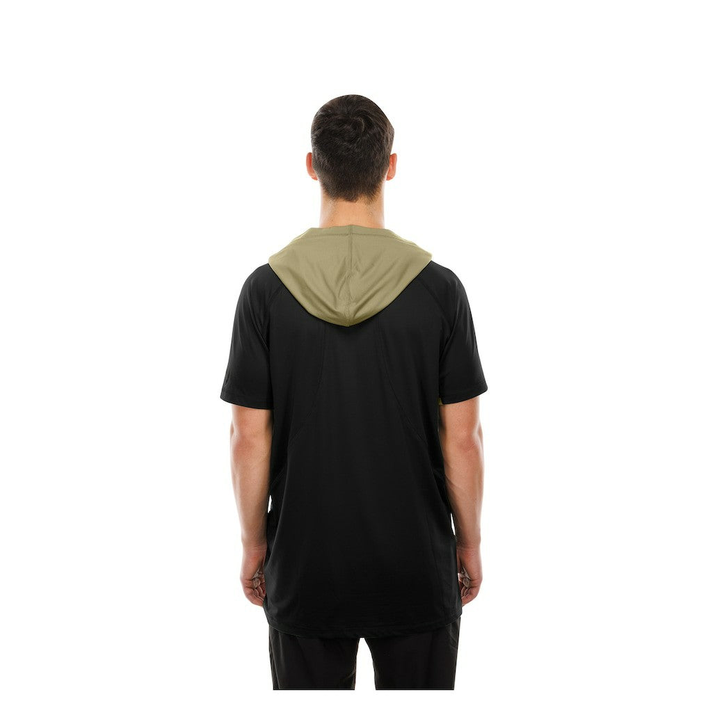 New Orleans Saints New Era Combine Authentic Hooded Raglan Short-Sleeve T-Shirt - Black - NFL