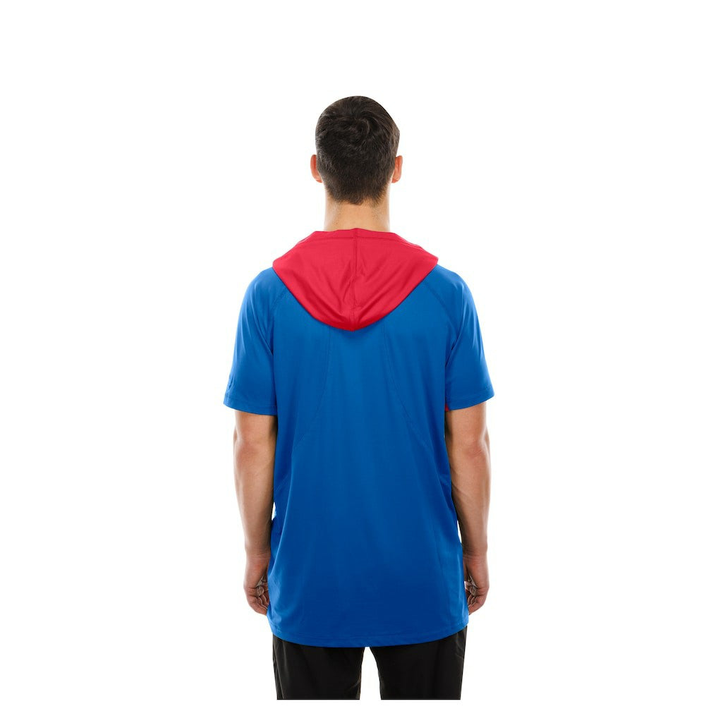 New York Giants New Era Combine Authentic Hooded Raglan Short-Sleeve T-Shirt - Royal - NFL