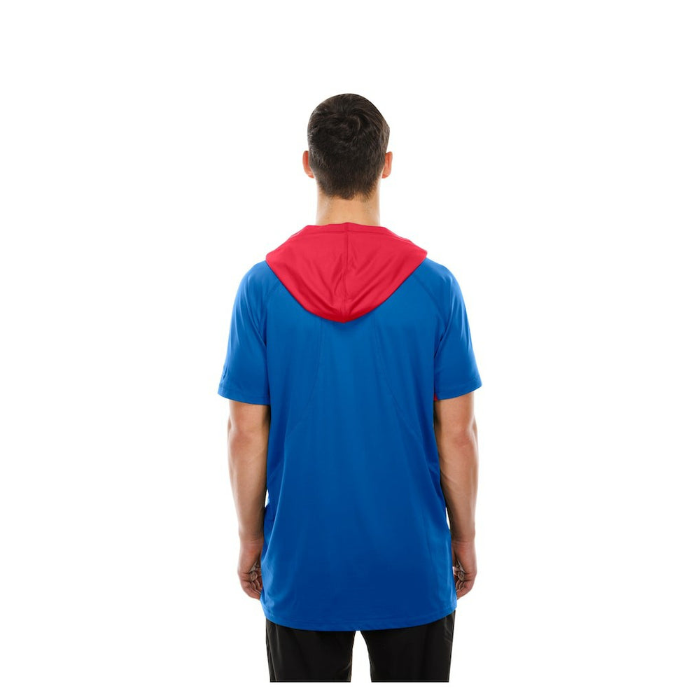 New York Giants New Era Combine Authentic Hooded Raglan Short-Sleeve T-Shirt - Royal - NFL
