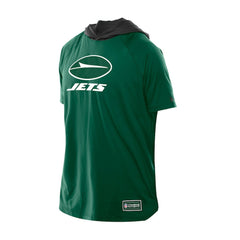 New York Jets New Era Combine Authentic Hooded Raglan Short-Sleeve T-Shirt - Green - NFL