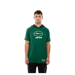 New York Jets New Era Combine Authentic Hooded Raglan Short-Sleeve T-Shirt - Green - NFL