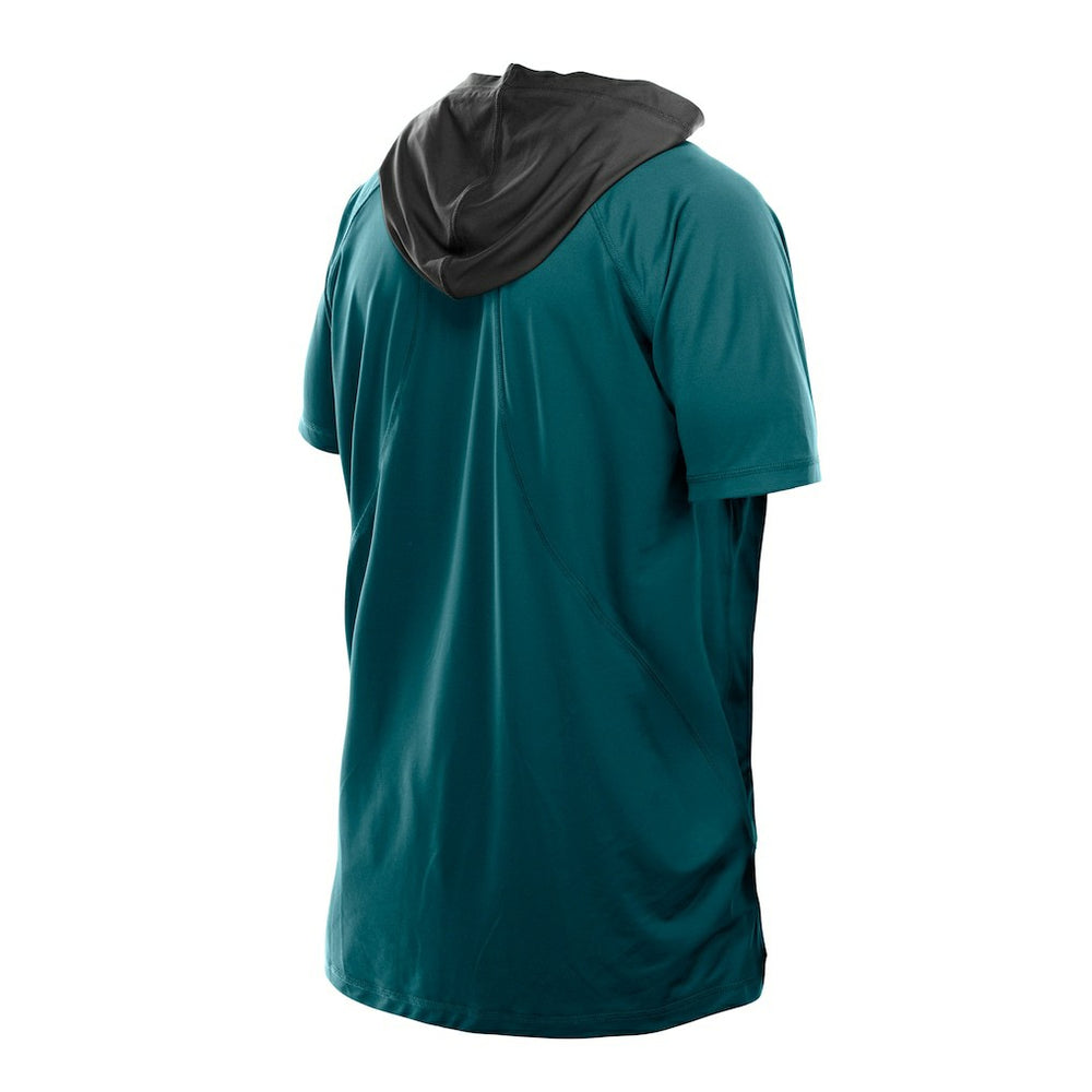 Philadelphia Eagles New Era Combine Authentic Hooded Raglan Short-Sleeve T-Shirt - Midnight Green - NFL