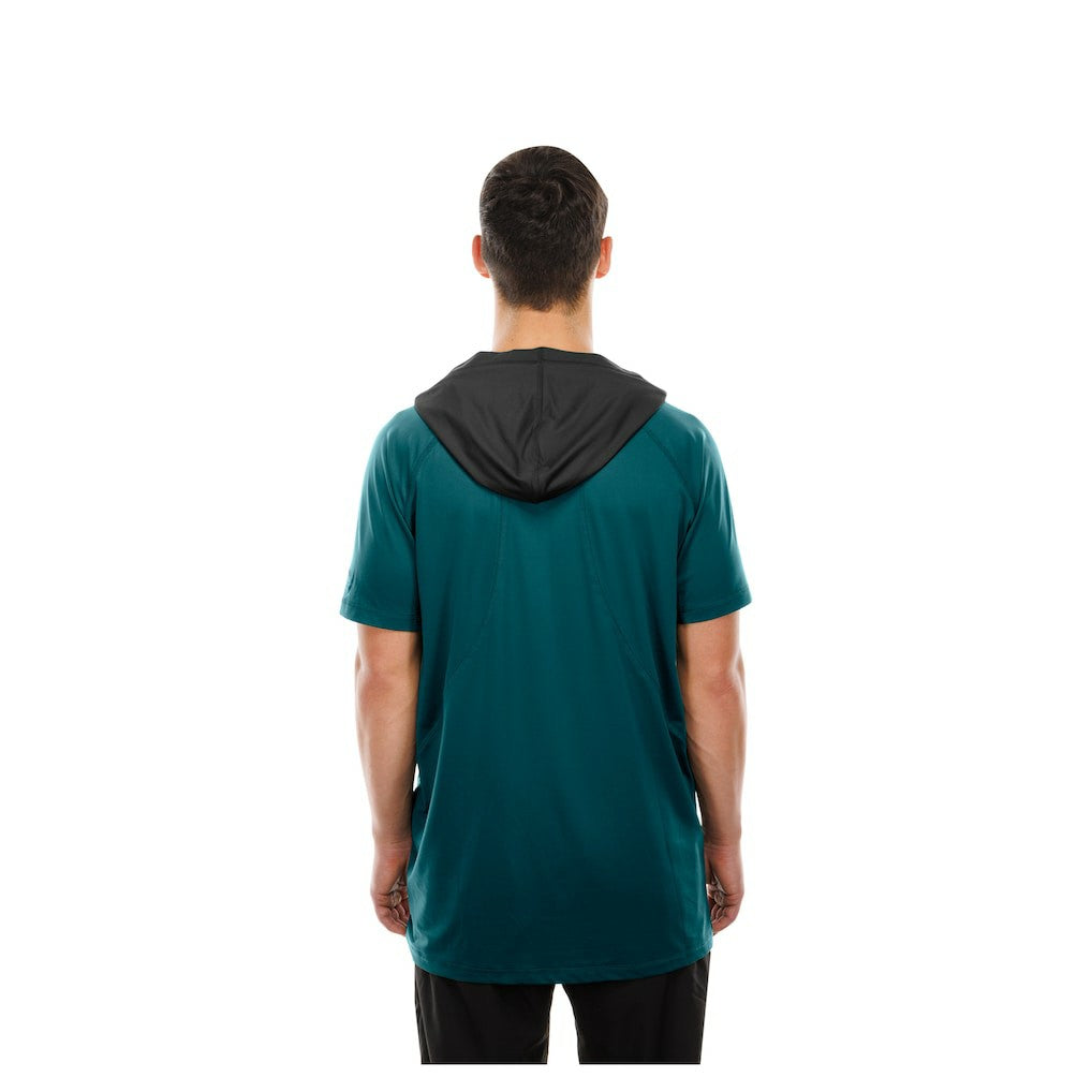 Philadelphia Eagles New Era Combine Authentic Hooded Raglan Short-Sleeve T-Shirt - Midnight Green - NFL