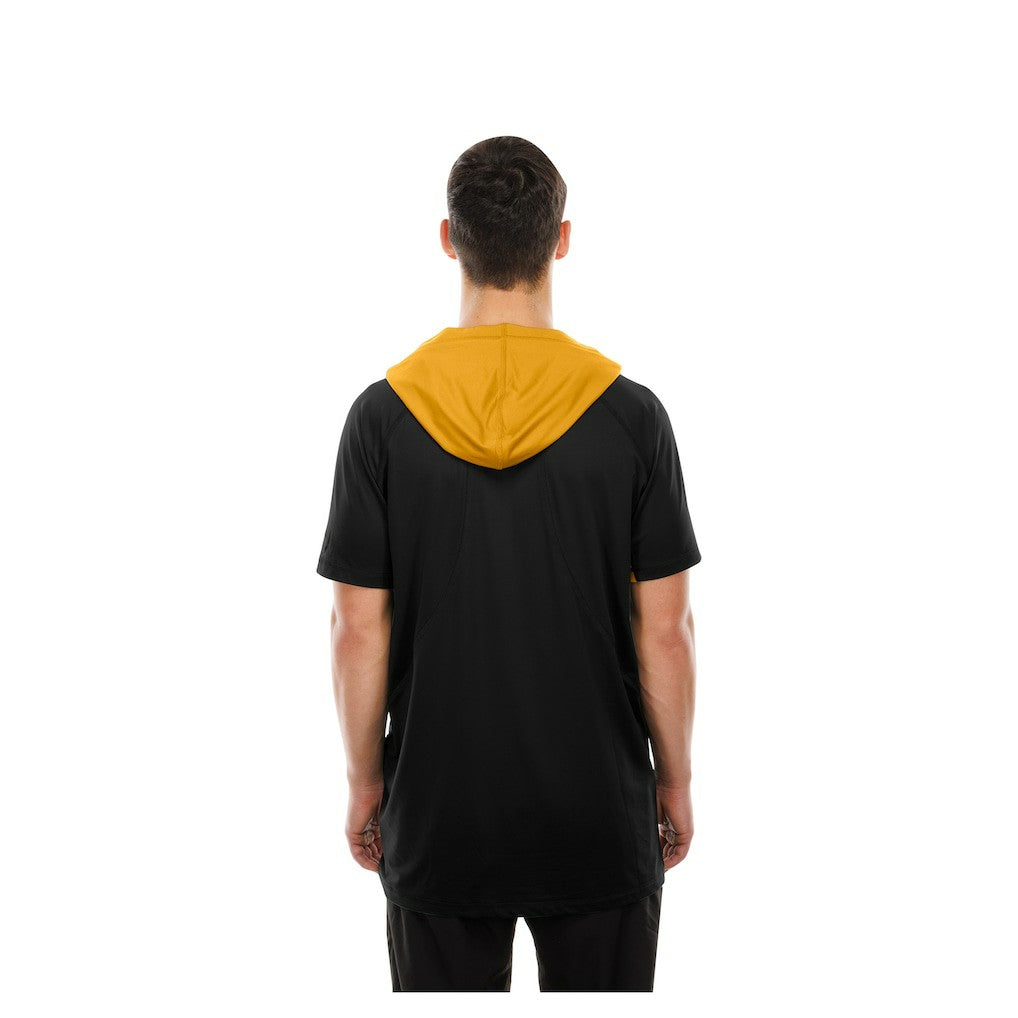Pittsburgh Steelers New Era Combine Authentic Hooded Raglan Short-Sleeve T-Shirt - Black - NFL