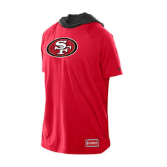 San Francisco 49ers New Era Combine Authentic Hooded Raglan Short-Sleeve T-Shirt - Scarlet - NFL