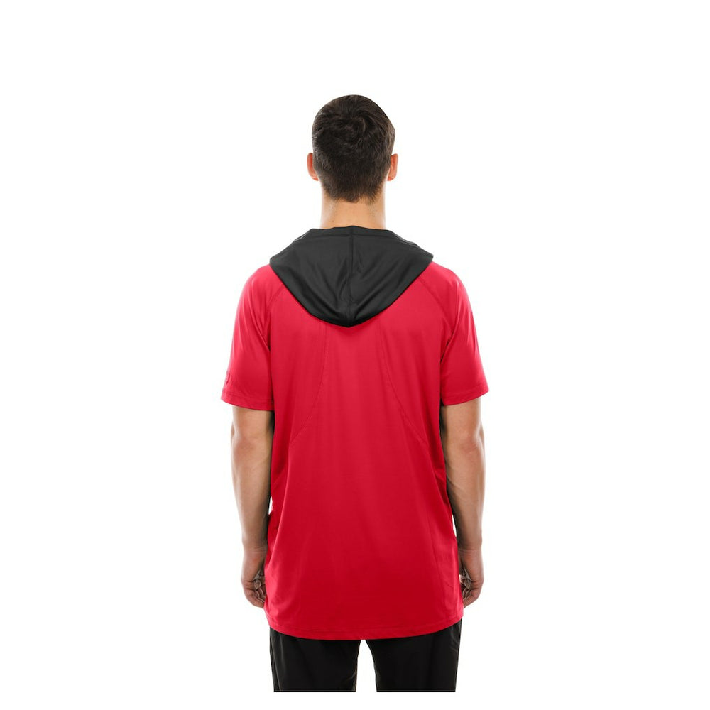 San Francisco 49ers New Era Combine Authentic Hooded Raglan Short-Sleeve T-Shirt - Scarlet - NFL