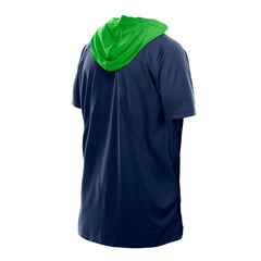 Seattle Seahawks New Era Combine Authentic Hooded Raglan Short-Sleeve T-Shirt - College Navy - NFL