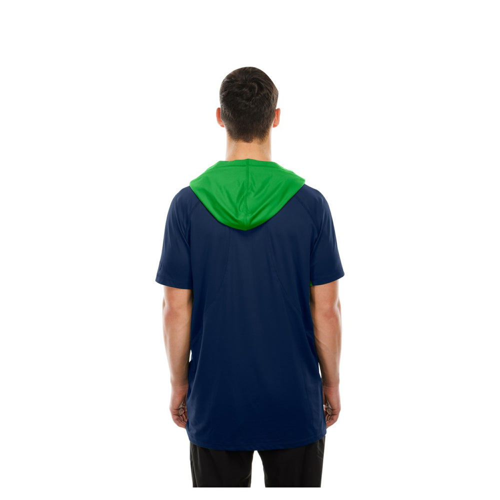 Seattle Seahawks New Era Combine Authentic Hooded Raglan Short-Sleeve T-Shirt - College Navy - NFL