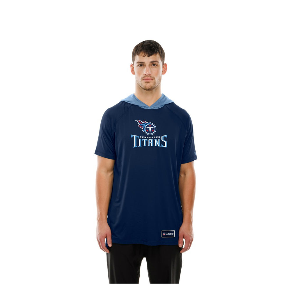 Tennessee Titans New Era Combine Authentic Hooded Raglan Short-Sleeve T-Shirt - Navy - NFL