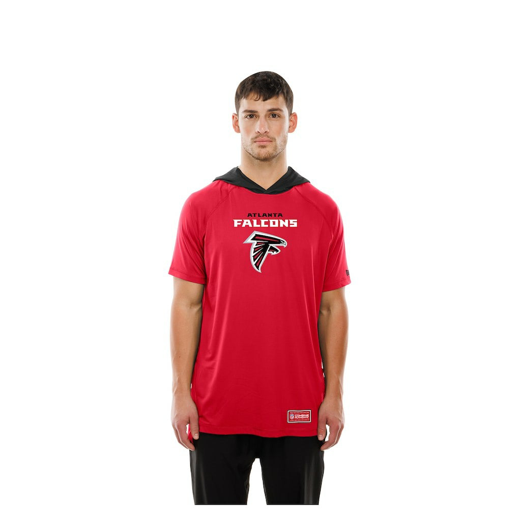 Atlanta Falcons New Era Combine Authentic Hooded Raglan Short-Sleeve T-Shirt - Red - NFL
