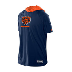 Chicago Bears New Era Combine Authentic Hooded Raglan Short-Sleeve T-Shirt - Navy - NFL