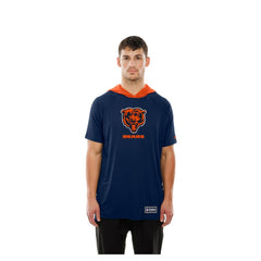 Chicago Bears New Era Combine Authentic Hooded Raglan Short-Sleeve T-Shirt - Navy - NFL