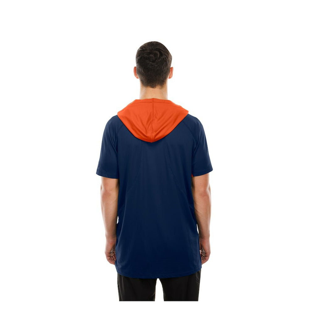 Chicago Bears New Era Combine Authentic Hooded Raglan Short-Sleeve T-Shirt - Navy - NFL