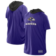 Baltimore Ravens New Era Combine Authentic Hooded Raglan Short-Sleeve T-Shirt - Purple - NFL