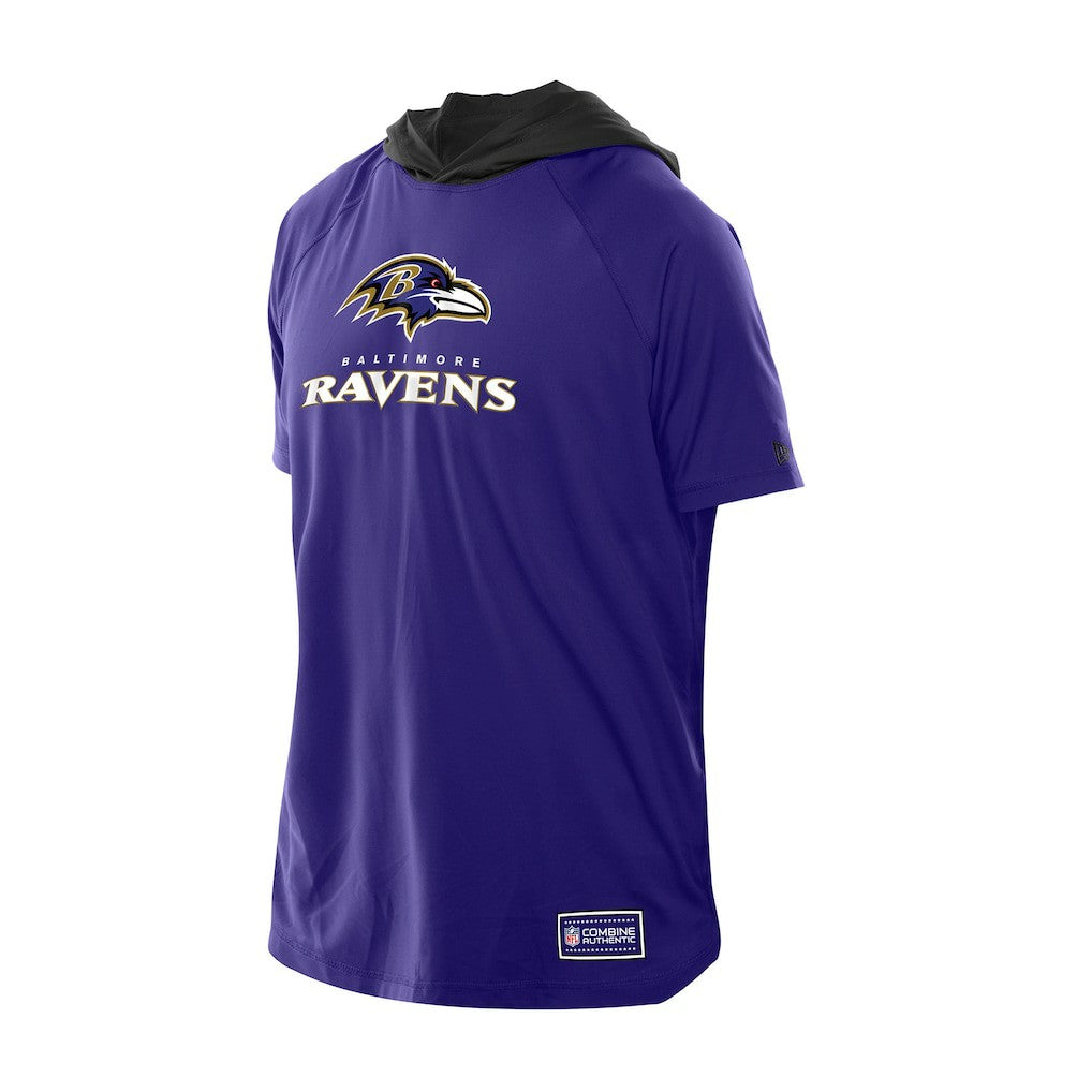 Baltimore Ravens New Era Combine Authentic Hooded Raglan Short-Sleeve T-Shirt - Purple - NFL