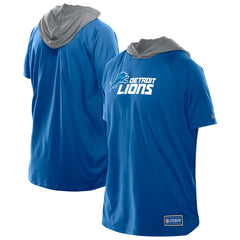 Detroit Lions New Era Combine Authentic Hooded Raglan Short-Sleeve T-Shirt - Blue - NFL