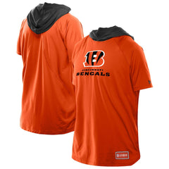 Cincinnati Bengals New Era Combine Authentic Hooded Raglan Short-Sleeve T-Shirt - Orange - NFL