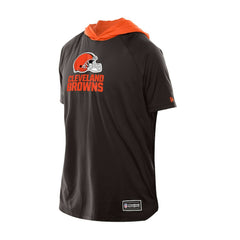 Cleveland Browns New Era Combine Authentic Hooded Raglan Short-Sleeve T-Shirt - Brown - NFL