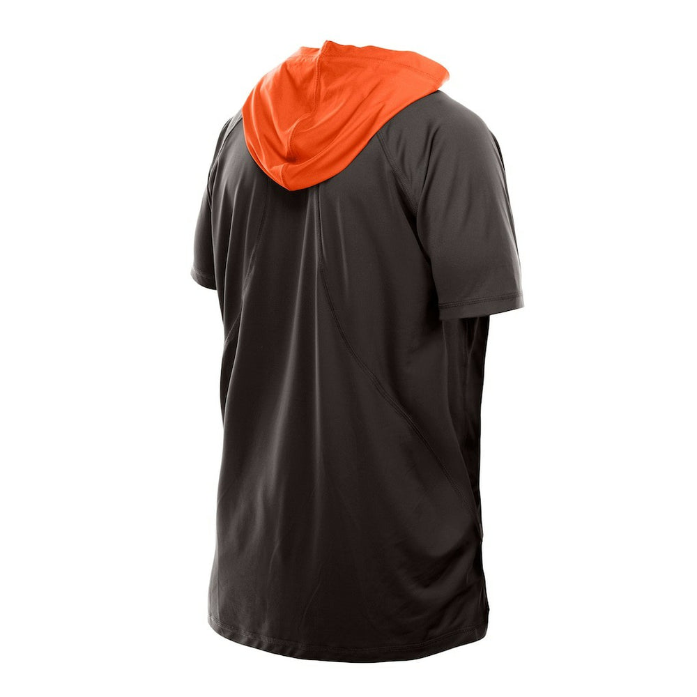 Cleveland Browns New Era Combine Authentic Hooded Raglan Short-Sleeve T-Shirt - Brown - NFL