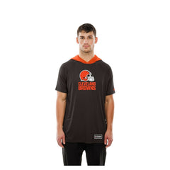 Cleveland Browns New Era Combine Authentic Hooded Raglan Short-Sleeve T-Shirt - Brown - NFL