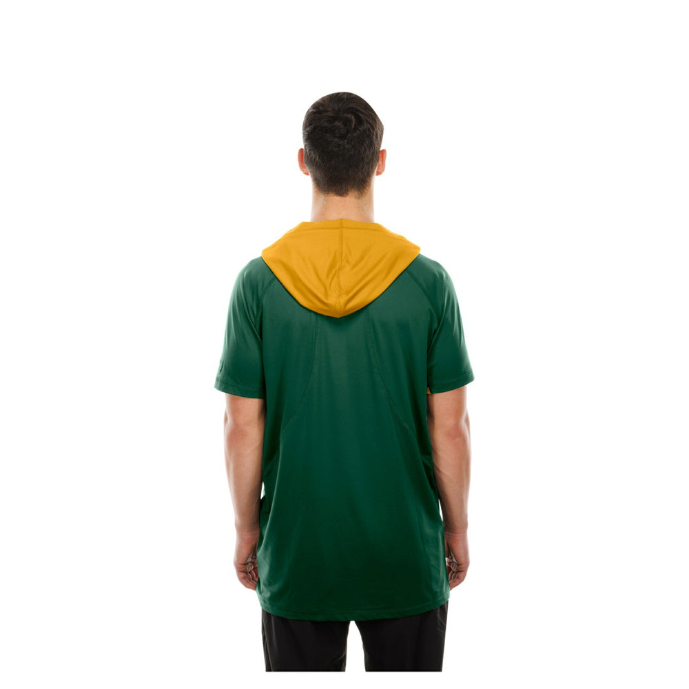 Green Bay Packers New Era Combine Authentic Hooded Raglan Short-Sleeve T-Shirt - Green - NFL