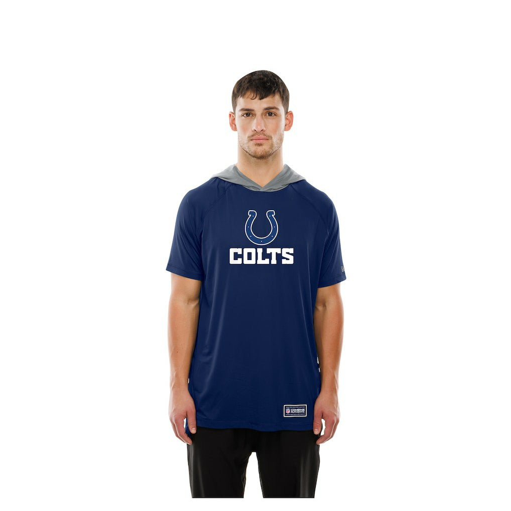 Indianapolis Colts New Era Combine Authentic Hooded Raglan Short-Sleeve T-Shirt - Royal - NFL