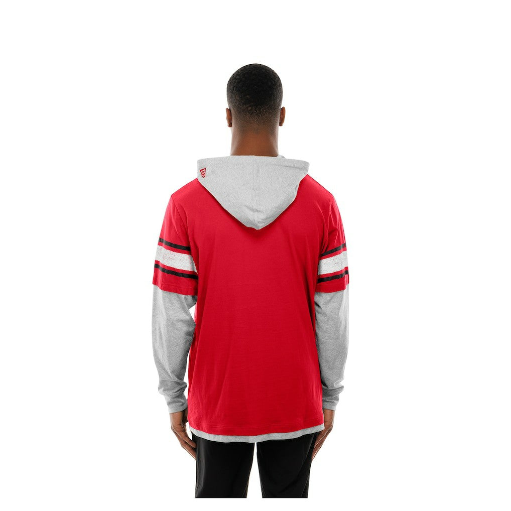 Kansas City Chiefs New Era Twofer Layered Long Sleeve Hoodie T-Shirt - Red - NFL