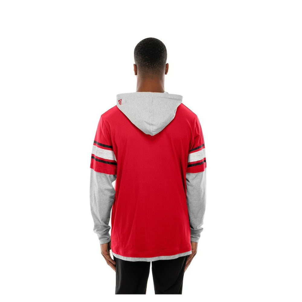Kansas City Chiefs New Era Twofer Layered Long Sleeve Hoodie T-Shirt - Red - NFL