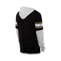 New Orleans Saints New Era Twofer Layered Long Sleeve Hoodie T-Shirt - Black - NFL